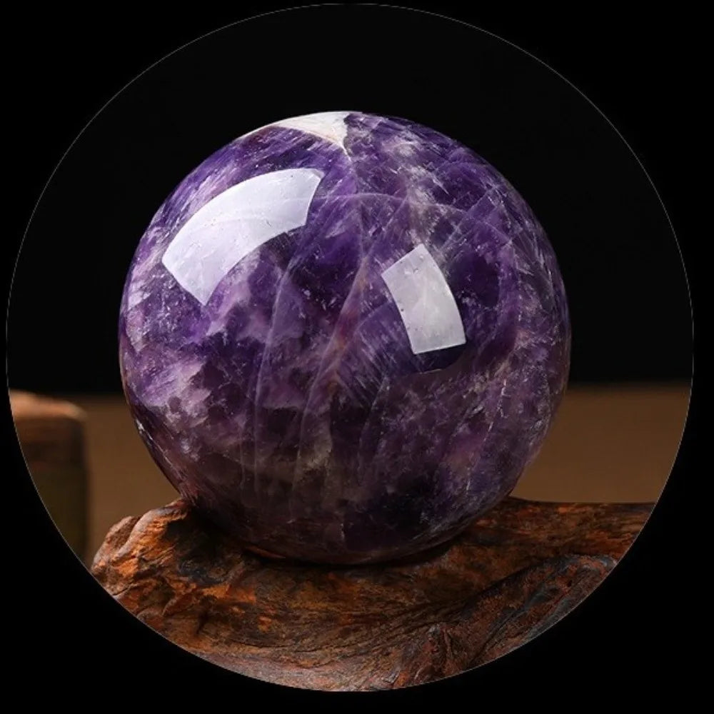 Boule de Cristal Améthyste Naturelle — Pierre de Guérison Feng Shui