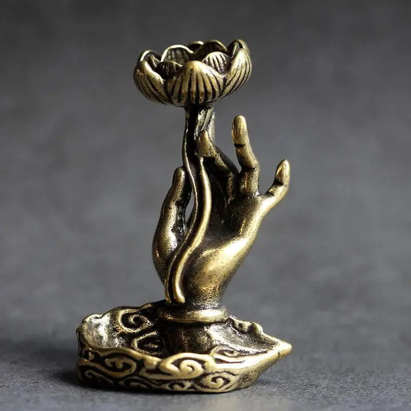 Brûleur d'Encens Main de Bouddha — Style Antique Zen
