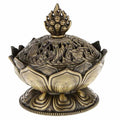 Brûleur d'Encens Lotus Doré — Décoration Bouddhiste Zen
