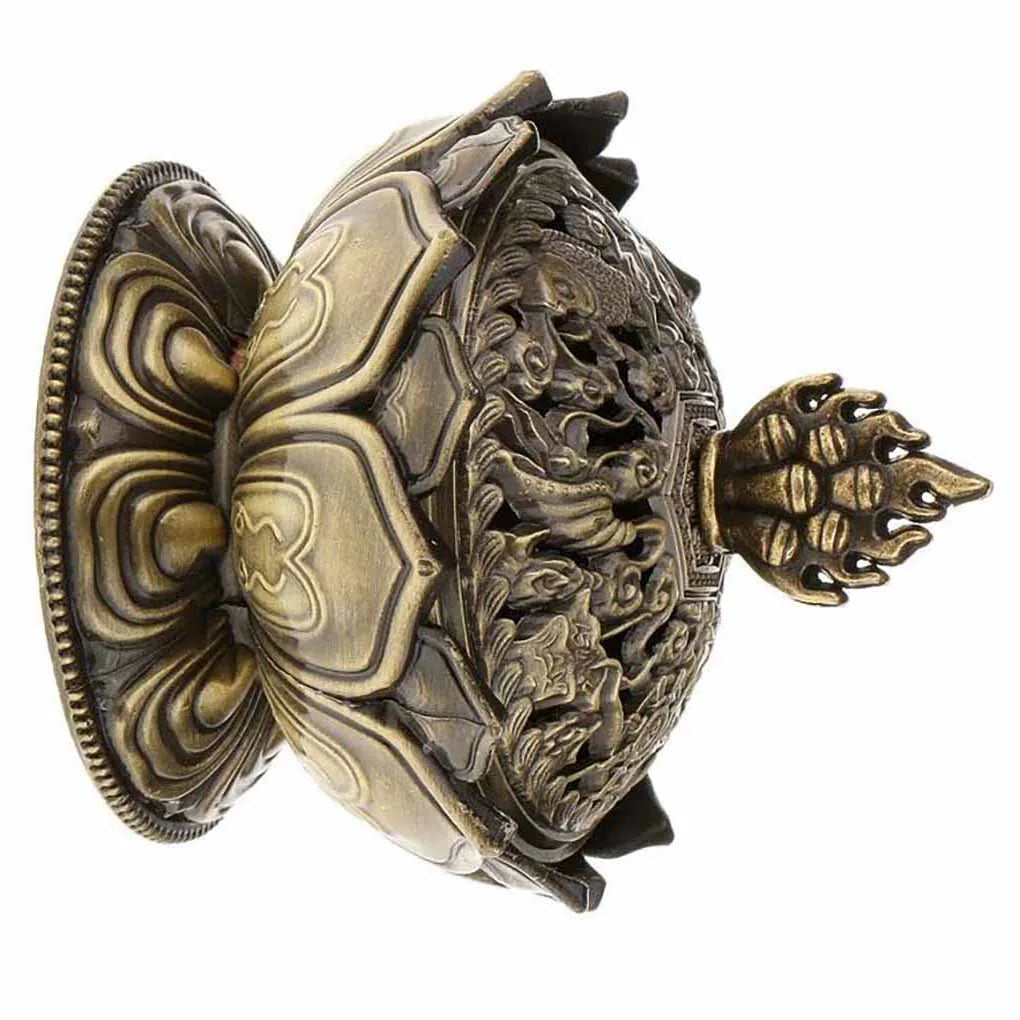 Brûleur d'Encens Lotus Doré — Décoration Bouddhiste Zen