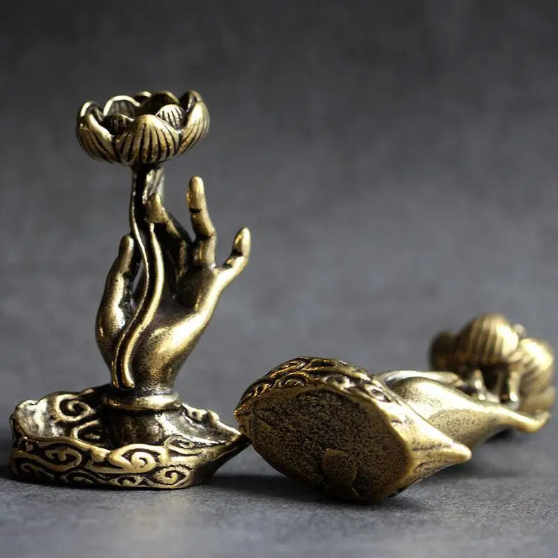 Brûleur d'Encens Main de Bouddha — Style Antique Zen