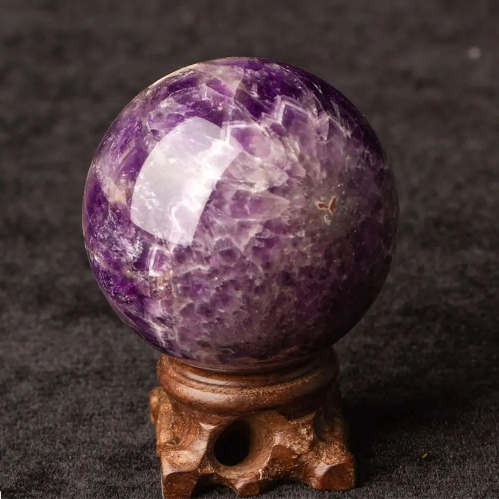 Boule de Cristal Améthyste Naturelle — Pierre de Guérison Feng Shui