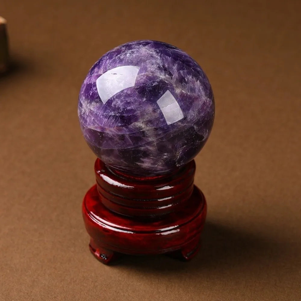 Boule de Cristal Améthyste Naturelle — Pierre de Guérison Feng Shui