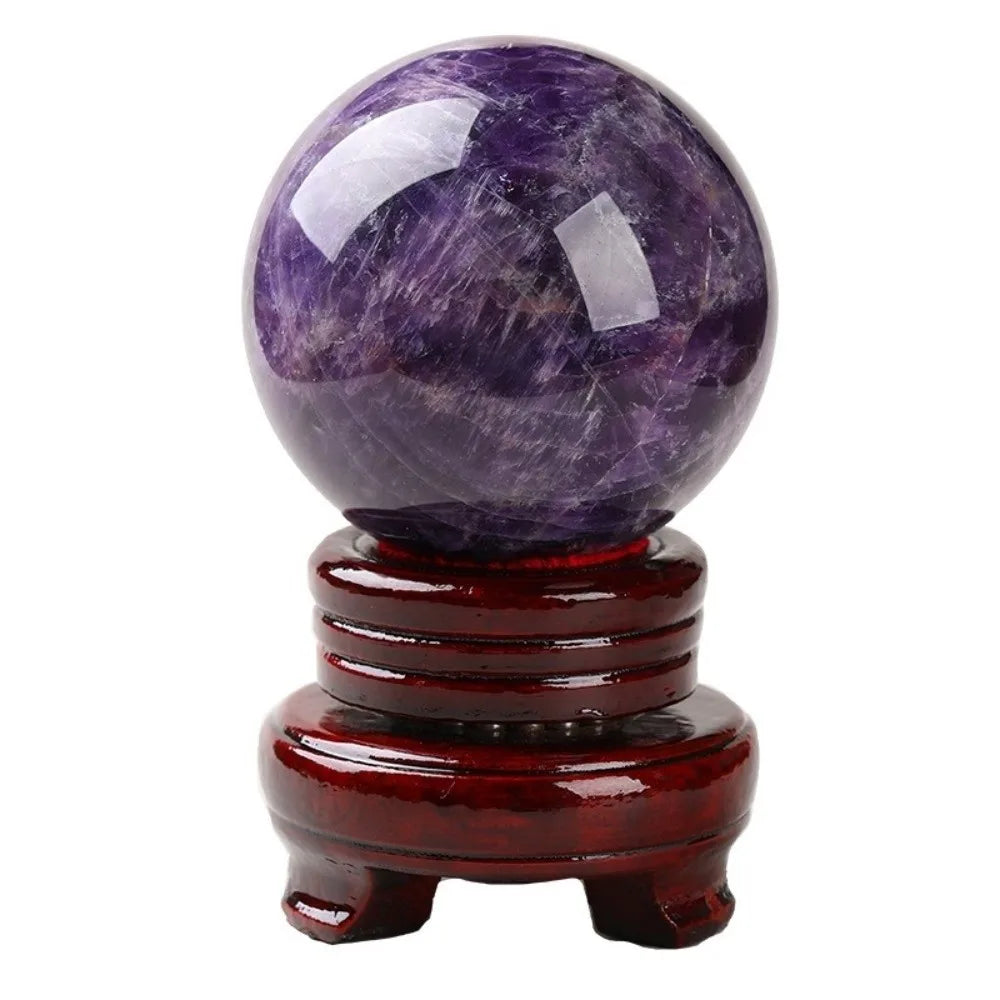 Boule de Cristal Améthyste Naturelle — Pierre de Guérison Feng Shui